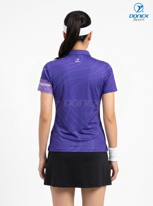 Áo thể thao nữ AC-3866-09-01 Tím phối trắng